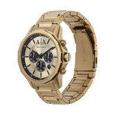 Armani Exchange Men’s Quartz Bronze Gold Stainless Steel Beige Dial 44mm Watch AX1739